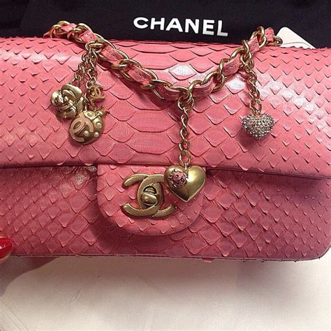 chanel neon pink black python bag|python chanel handbags for women.